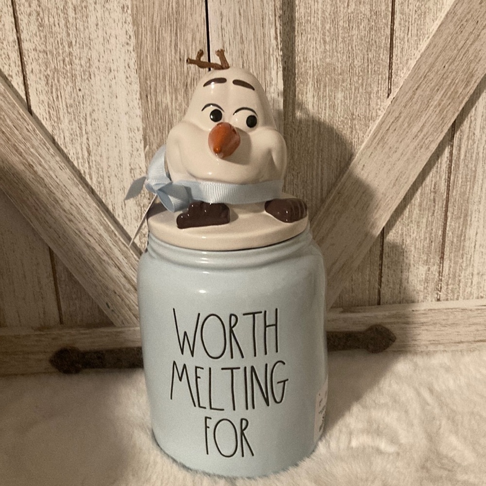 Rae Dunn Disney Frozen Olaf Worth Melting For Canister